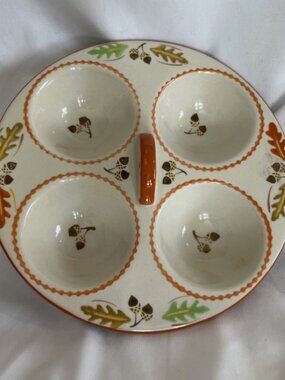 NEW Temptations by Tara Old World Fall Harvest Egg Poacher Muffin Dish